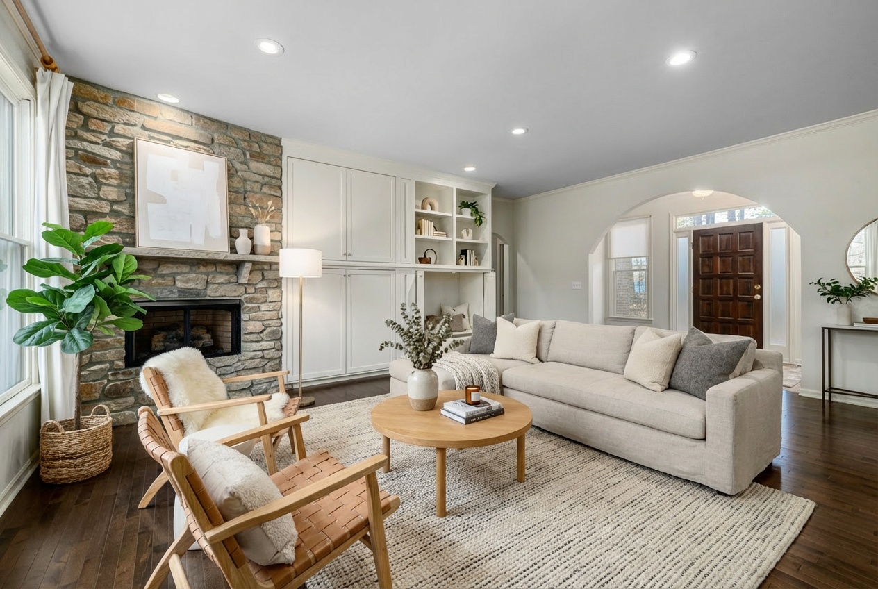 Real estate photo transformation with AI staging